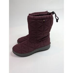 Bogs Snowday Mid Women's Boots Burgundy Size 9
